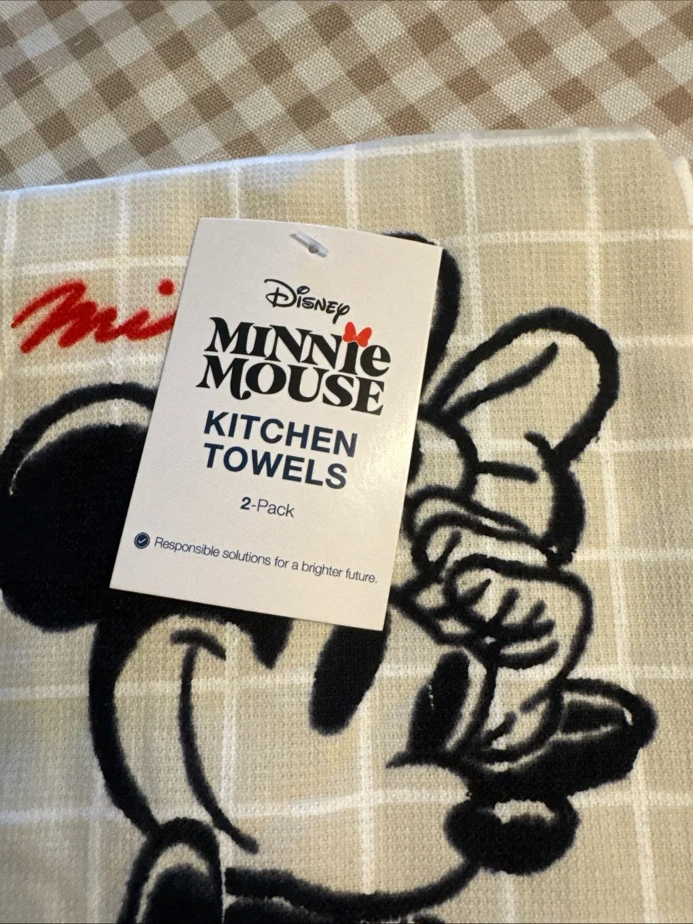 Disney Minnie Mouse Kitchen Towels - Black & White